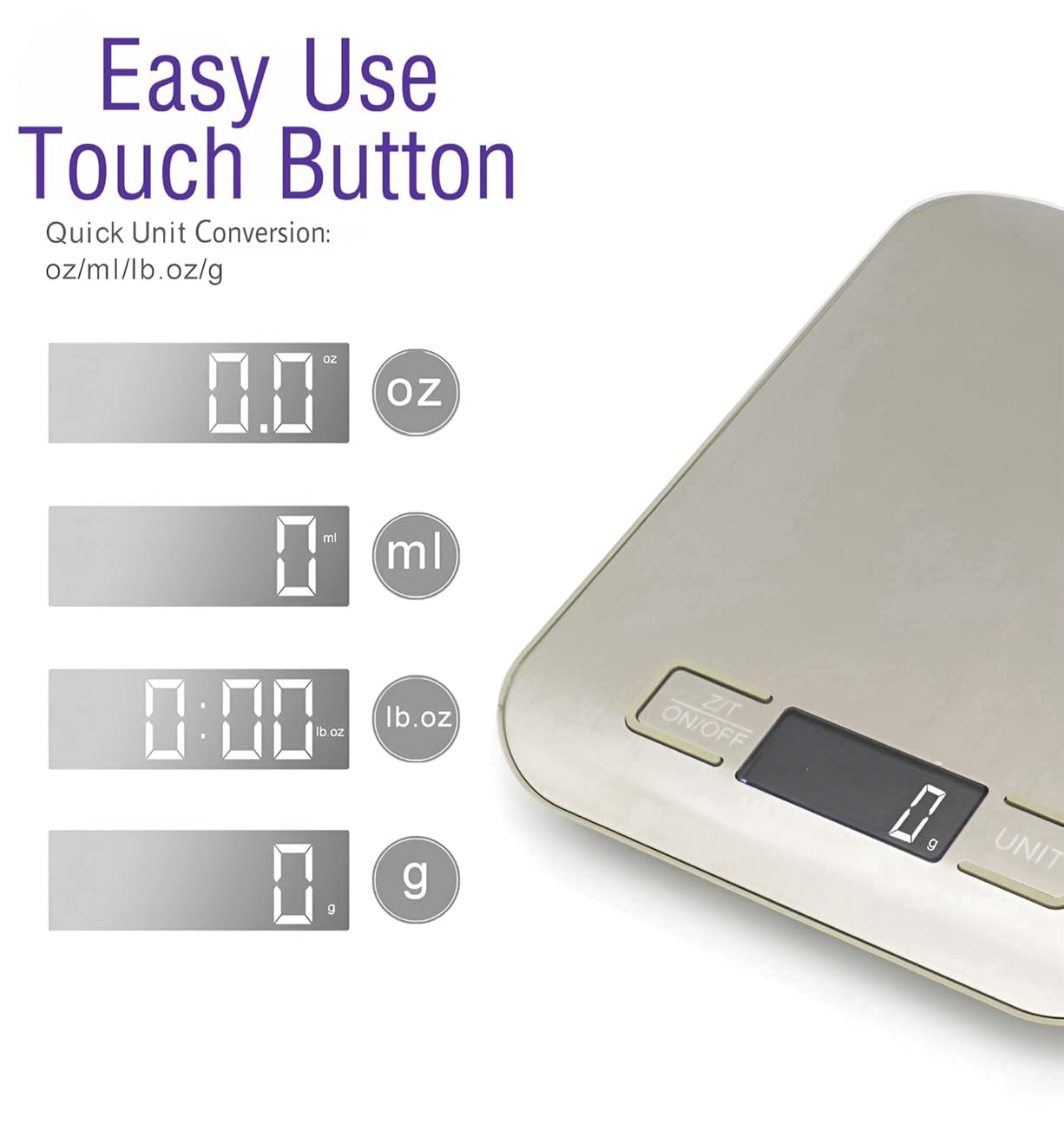 Multi-Use Stainless Steel Digital LCD Scale