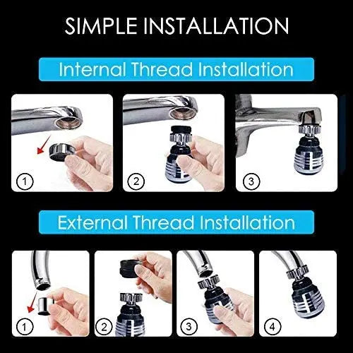 Flexible 360° Stainless Steel Faucet Extender