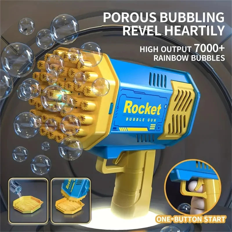 Automatic Colorful Light-Up Bubble Gun