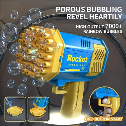 Automatic Colorful Light-Up Bubble Gun