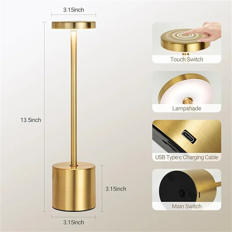 Touch Control Dimmable Metal Lamp