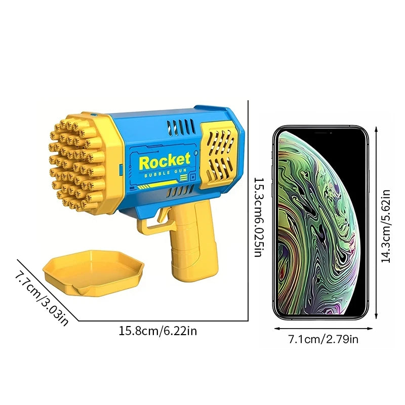 Automatic Colorful Light-Up Bubble Gun