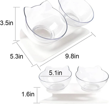 Non-Slip Ergonomic Double Pet Bowl