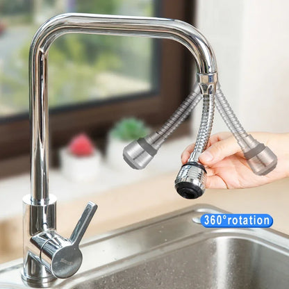 Flexible 360° Stainless Steel Faucet Extender