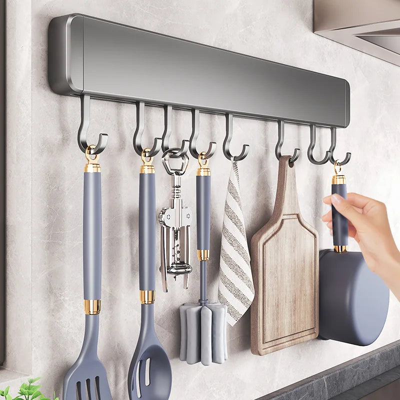 Multi-Hook Kitchen Utensil Rack