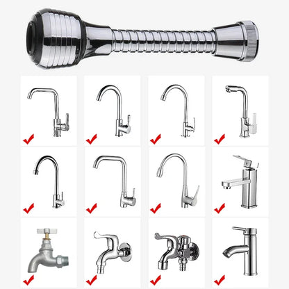 Flexible 360° Stainless Steel Faucet Extender