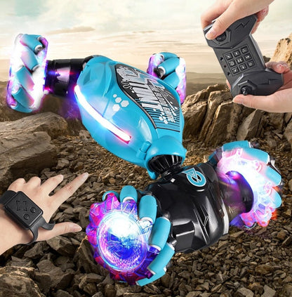 Dual-Controlled 360° Rotating RC Stunt Car